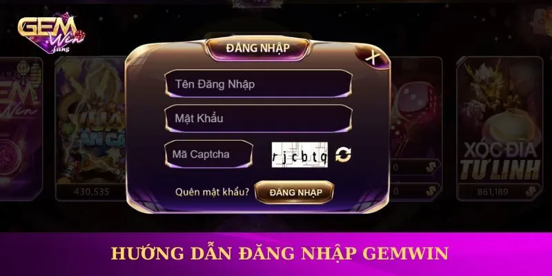 Hướng dẫn đăng nhập gemwin